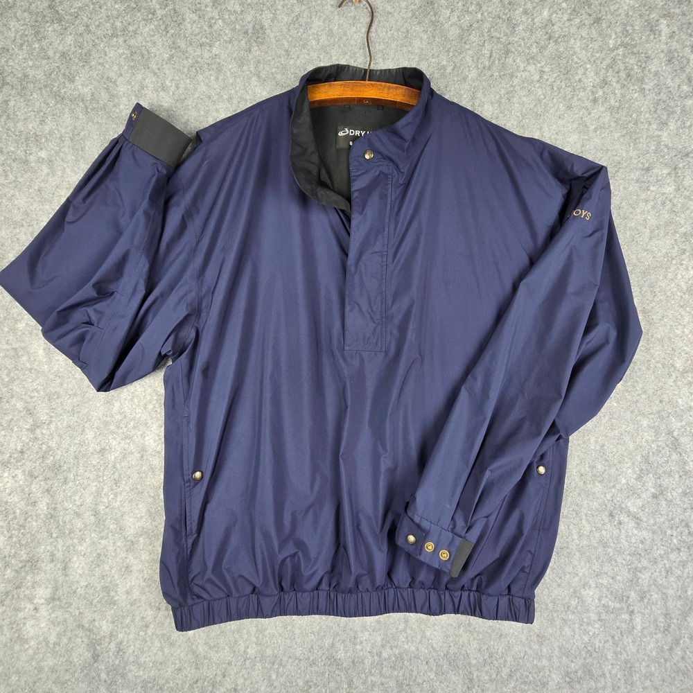 FootJoy‎ DryJoys Mens XL Navy Blue Quarter Zip Golf Windbreaker Jacket Pullover